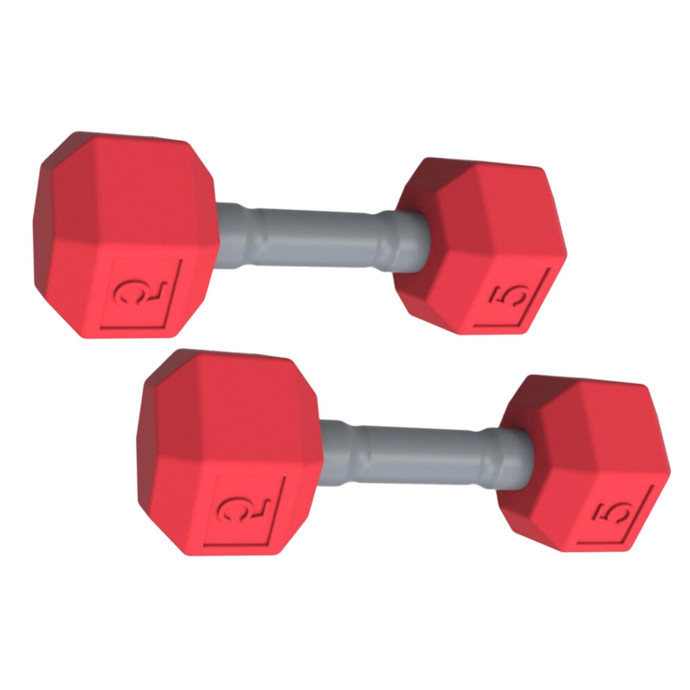 Educational Silicone Baby Dumbbell Toy Aimed At Infant-Red