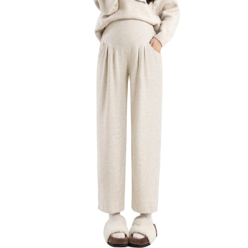 High Waist Supportive Soft Fabric Comfortable-Oatmeal color M