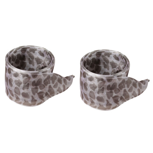 Soft Leopard Print Sheer Gauze Shoe-white leopard print 160cm