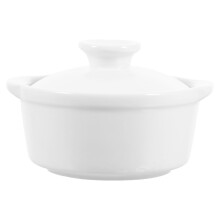 Bol à soupe en céramique avec couvercle et anse (1 ensemble)
