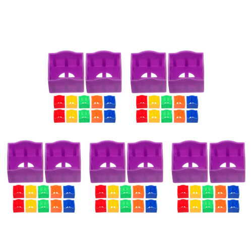 60Pcs Plastic Cue Chalk Boxes Pool Table Accessories Set 2