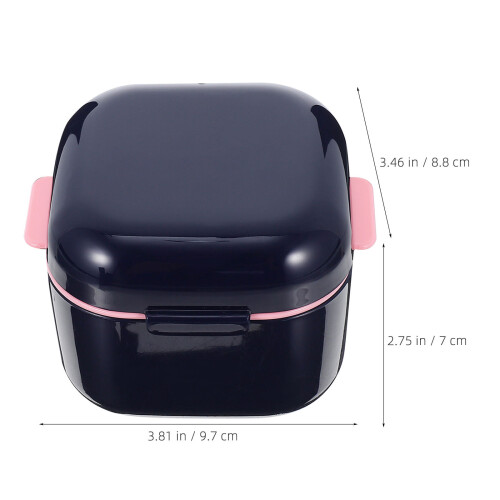 2Pcs Portable Blue PP Mouth Guard Case for Convenient Bedside Use 1