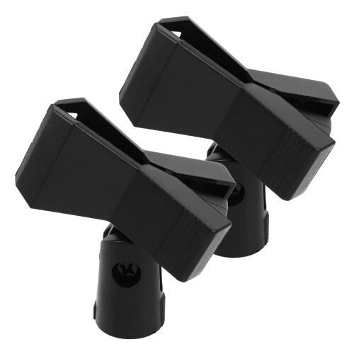 4Pcs Sturdy Black Mic Holder Clamps Adjustable for Wired Wireless Mics