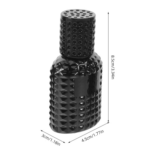 3Pcs Lightweight Black Glass Refillable Perfume Bottles with Fine Mist 1