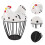 2Pcs Reliable Multi-Color Egg Basket Made with Metal and Ceramic 7