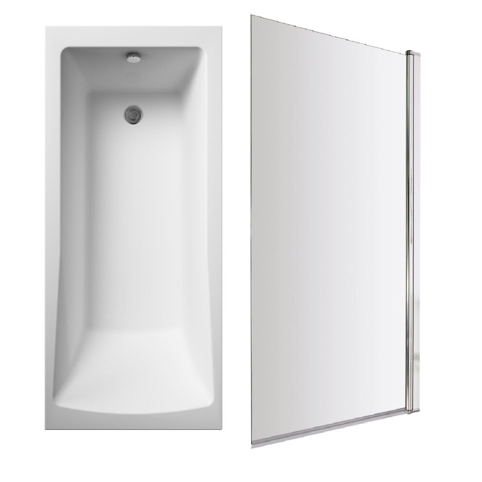 Square Single Ended 1700X700 With Leg Set & Chrome Screen 5056678475362