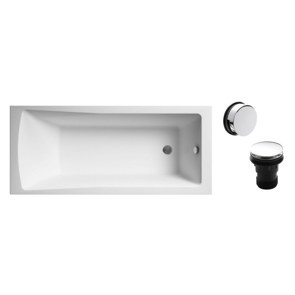 Balterley Square Single Ended 1700X700 With Leg Set & Chrome Waste