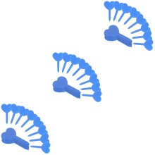 300Pcs Adorable Blue Garden Markers Replaceable Heart Shape Plant Tags