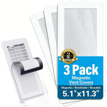 Pack of 3 Magnetic Outlet Grilles White Steel Child Pet Safe-A