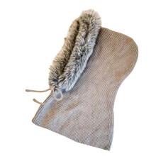 Balaclava Warm Hat Scarf Warm Trapper Hat for Skiing-Gray