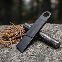 16PiĂšces Allumeur Acier Noir Compact Pour Camping Outdoor