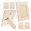 6Pcs Unpainted Wooden Frames for Kids Artwork Display and Decor 1
