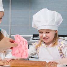 Moule de cuisine en silicone rose à 8 cavités, motif dessin animé