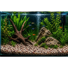 Multikleurige decoratieve grind voor aquarium 8 kg