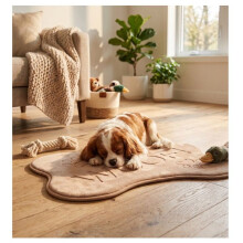 Cuscino a forma di osso per cane Mador 50 x 70 cm beige