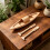 Canoë En Bois Décor Miniature Paisible Pour 3