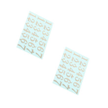 2Pcs Self-Adhesive Coffee Music Stickers Gold Embossed for Instruments