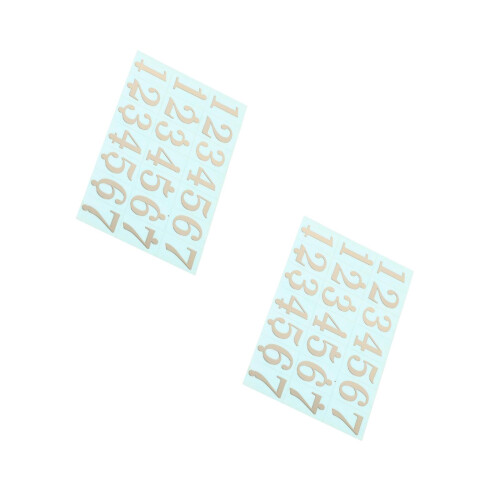 2Pcs Self-Adhesive Coffee Music Stickers Gold Embossed for Instruments
