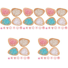 5Pcs Colorful Plastic Nail Jewelry DIY Accessories Heart Star Shapes