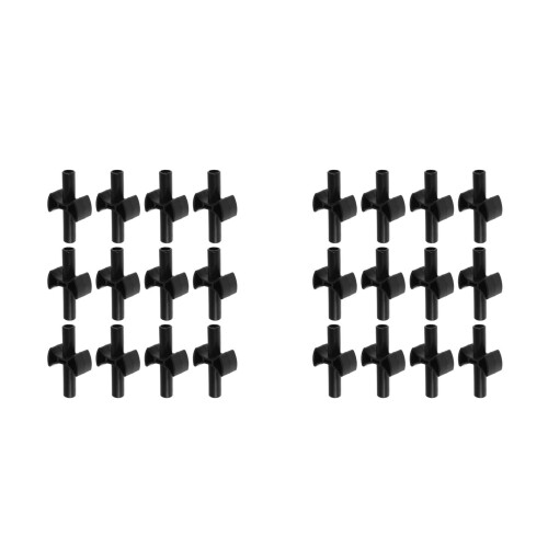24Pcs Black Trampoline Pole Spacers Stable ABS Replacement Parts Set