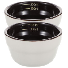 2Pcs Ceramic Coffee Measuring Cups with Dual Scale for