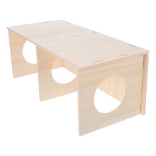 Refuge Bois Multi-Pièces Pour Petits Animaux Beige Robuste
