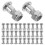 20Pcs Universal Pruning Shears Screw Set in Silver Stainless Steel 1