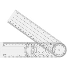 Flexibele gradenboog goniometer hoekmeter, 1 stuk PVC medische hoekmeter 360 hoek, fysiotherapie, sporttherapie