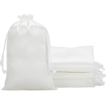Pacote com 30 Sacolas de Presente de Cetim com Cordão de 7,6 x 10,2 cm