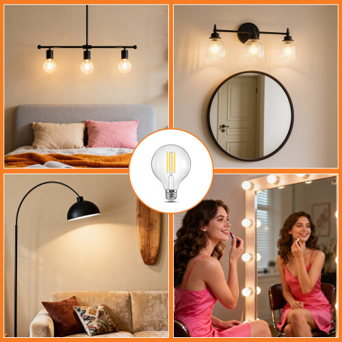 G25 LED Bulbs 2700K Warm White 500 lm E26 Base 6 Pack 2