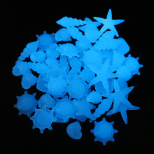 50Pièces Galets Night Glow Résine Décorations Aquarium Jardin