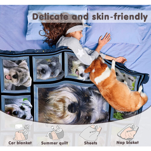 Κουβέρτα με σχέδιο Schnauzer 40x50 ίντσες 2