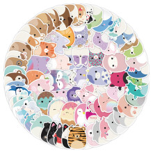 Adesivi di animali carini per bambini, vari design adorabili, adesivi in vinile impermeabili per bottiglie d'acqua, laptop, telefoni, usi multiuso