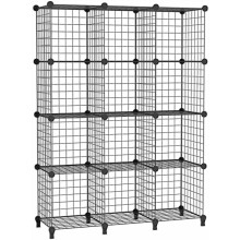 Organizzatore a cubi in filo metallico – Scaffale in metallo a 6 cubi