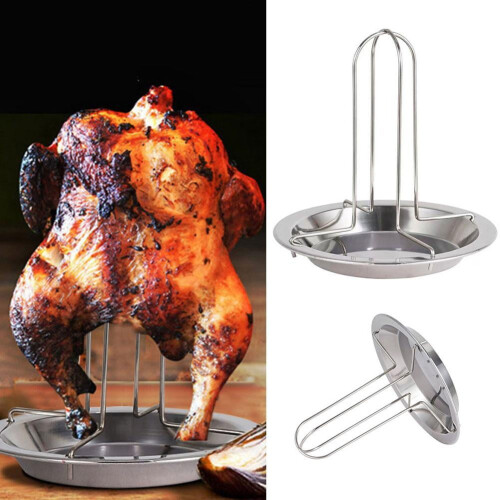 Steel Chicken Roasting Rack for Beer Can Method 2