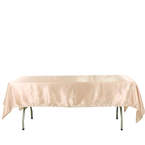 60 x 102 in Satin Rectangular Tablecloth 1