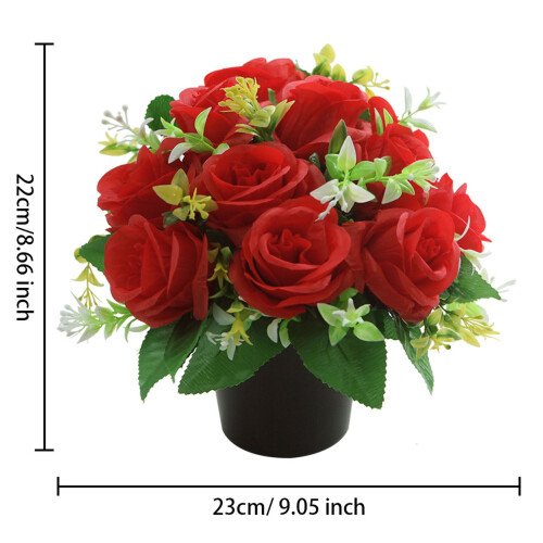 Fiori commemorativi in seta per tombe e casa – Set da 2 pezzi 1