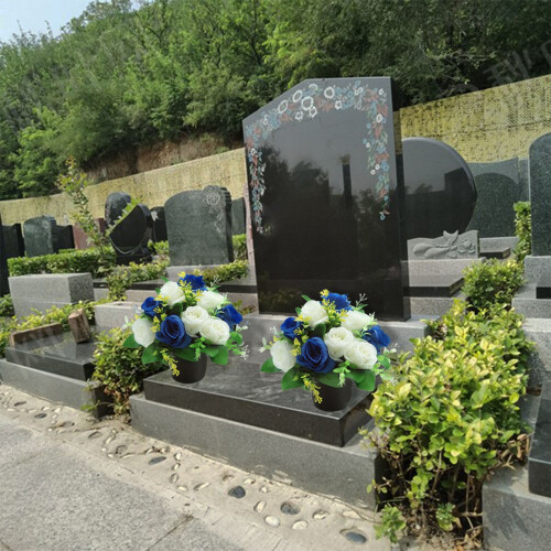 Fiori commemorativi in seta per tombe – Set da 2 pezzi 2