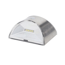 Applique solare di facile installazione con LED e sensore a infrarossi per uso esterno, apparecchio in acciaio inossidabile con controllo della luce