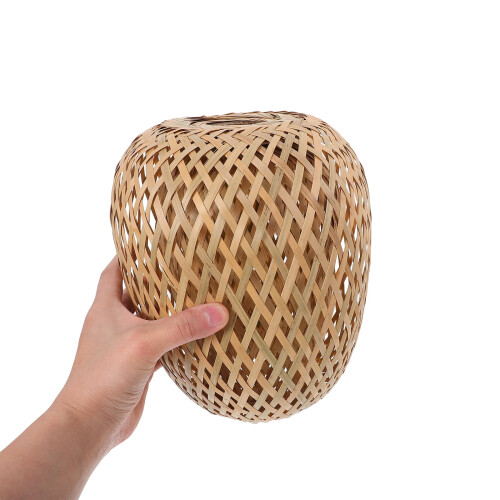 Woven Bamboo Lamp Shade Coffee 1 Pack 2