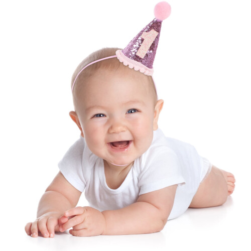 1st Birthday Party Hat Headband for Babies 1
