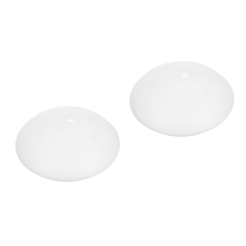 2Pcs White Circular Ceiling Lamp Shade Easy Bulb Replace Cover 2