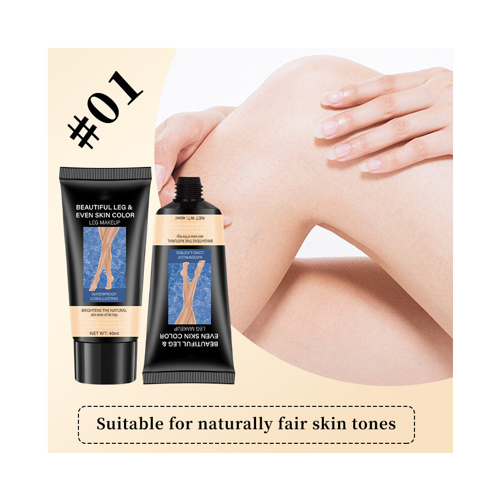 Cream (A) Concealer Beauty Leg Waterproof Even Tone Tanning Stocking Leg Care Beauty Lotion 40G 2Pc