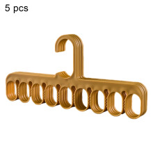 5-pakning PP kleshenger med 9 kroker, 27,5 cm