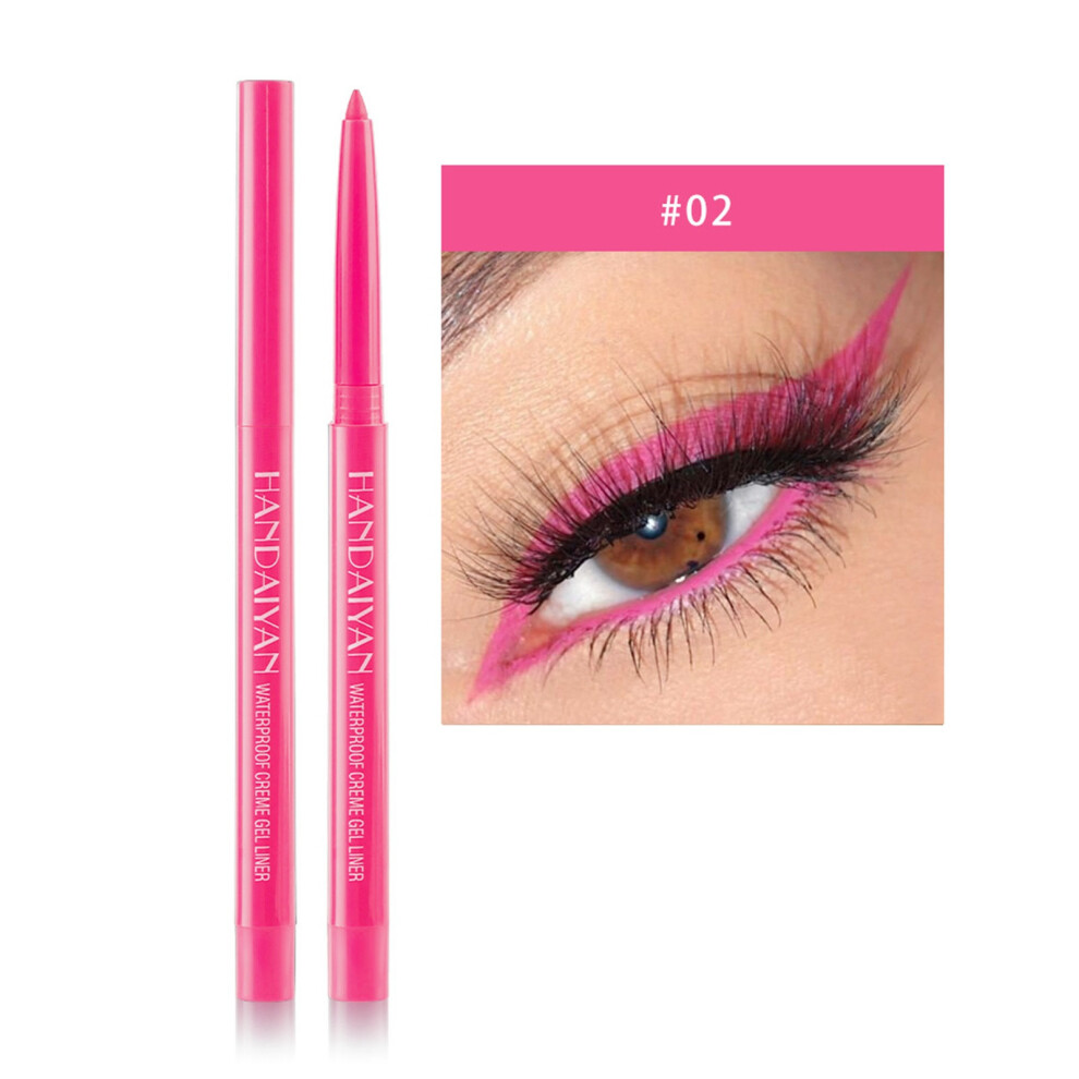 (B) 20Color EyelinerPen Pearlescent Matte Eyeliner Pen Rotatable Eyeliner