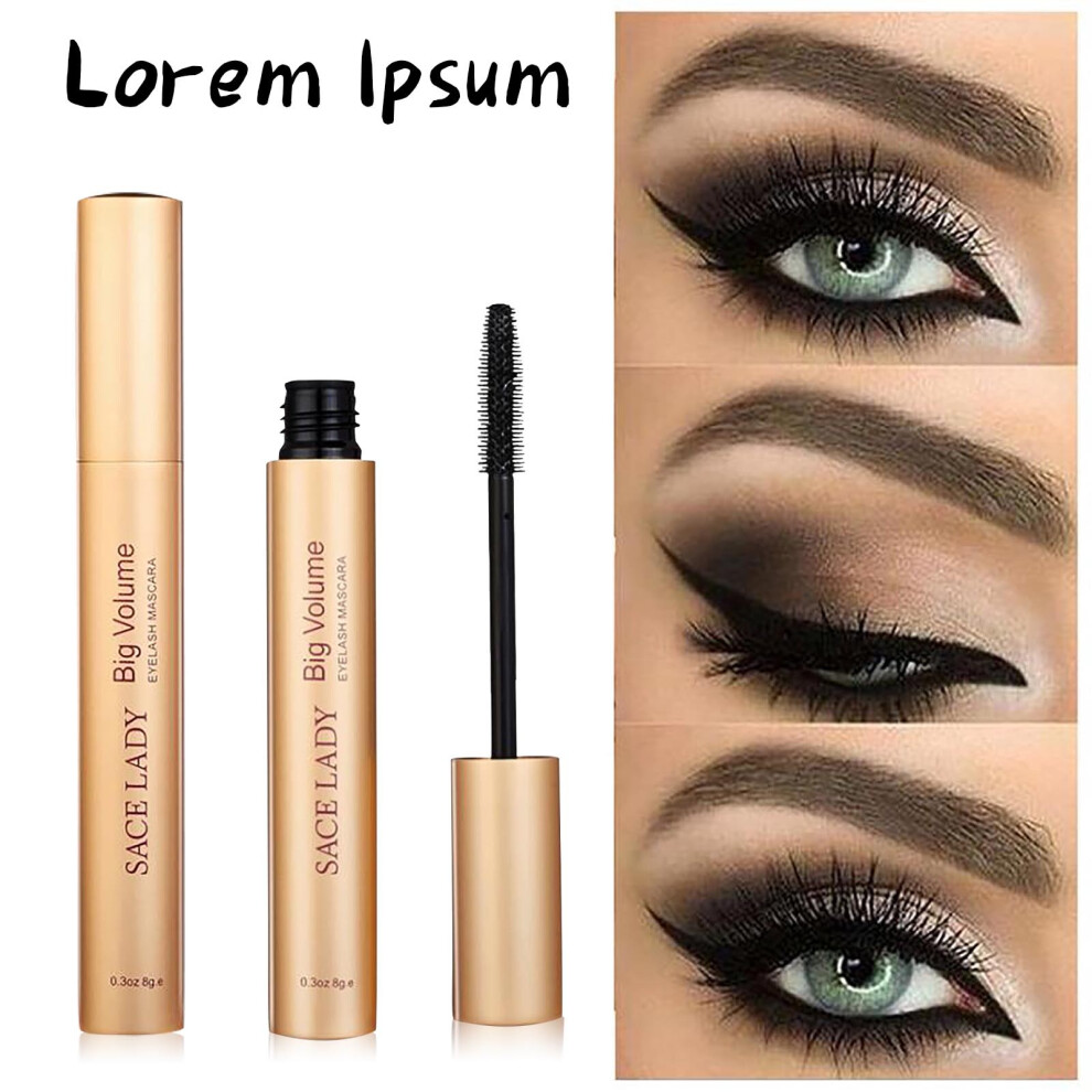 (A) Golden makeup mascara long eyelash cream Eyelash Extension