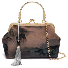 Chinese Qipao Inspired Crossbody Bag Multiple Carrying Methods