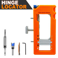 (orange) Dørhengseljigg, monteringssett for dørhengselinnstikk, rutemal for dørhengsler for 3" til 5" hengsler