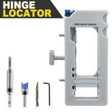 (gray) Dørhengseljigg, monteringssett for dørhengselinnstikk, rutemal for dørhengsler for 3" til 5" hengsler