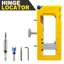 (yellow) Dørhengseljigg, monteringssett for dørhengselinnstikk, rutemal for dørhengsler for 3" til 5" hengsler